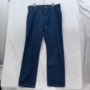 VintaWrangler Jeans Men 38x32 (36x31) Blue Original Straight Leg 13MWZ